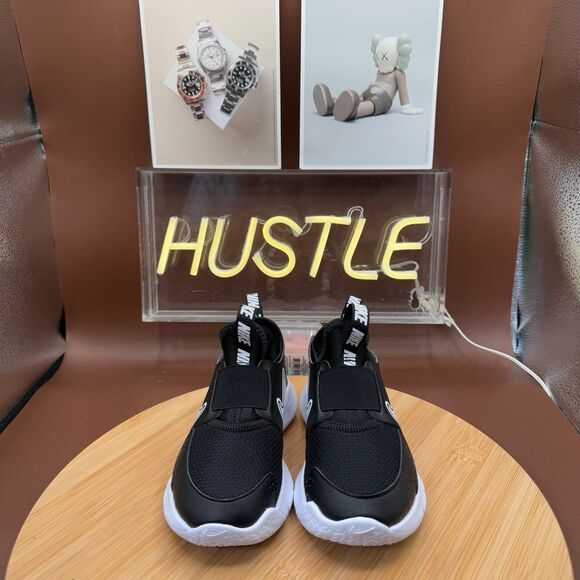 Nike Flex Runner 3 Toddler Size 10C Black/White Sneakers - Picture 6 of 10